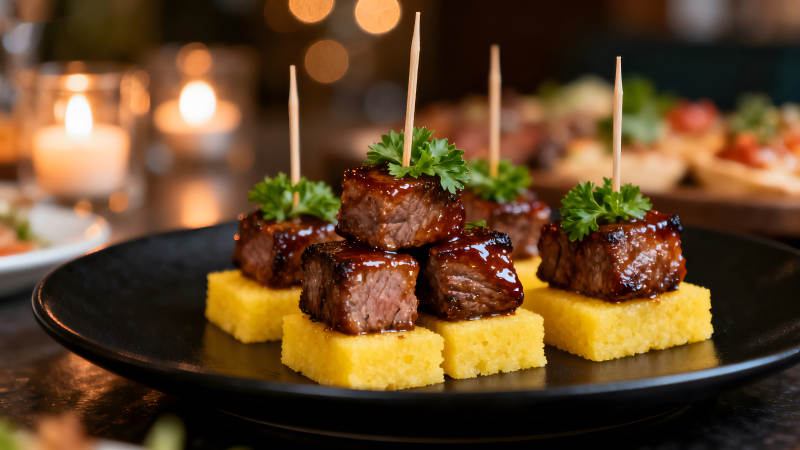 美味佳肴精致菜品小吃-圖片