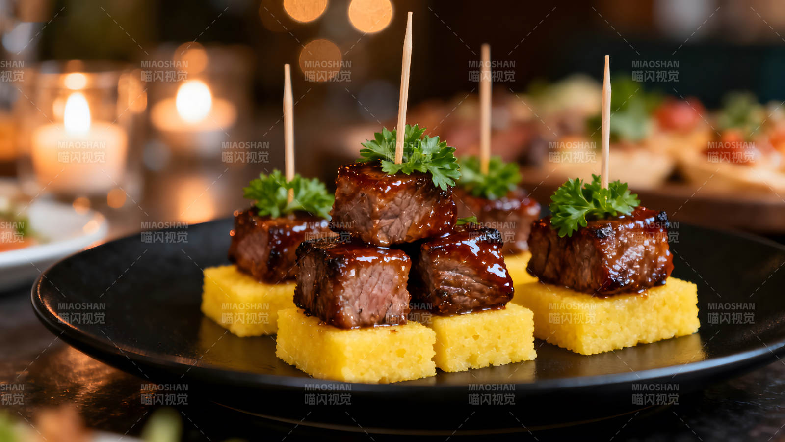 美味佳肴精致菜品小吃-圖片