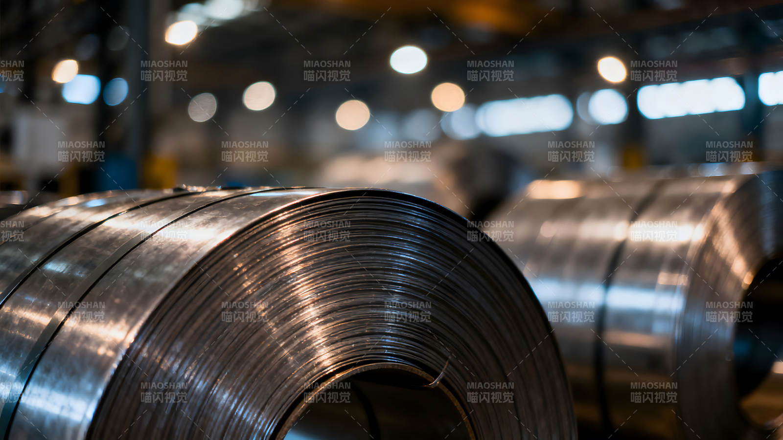 金屬卷材特寫工業生產場景-圖片