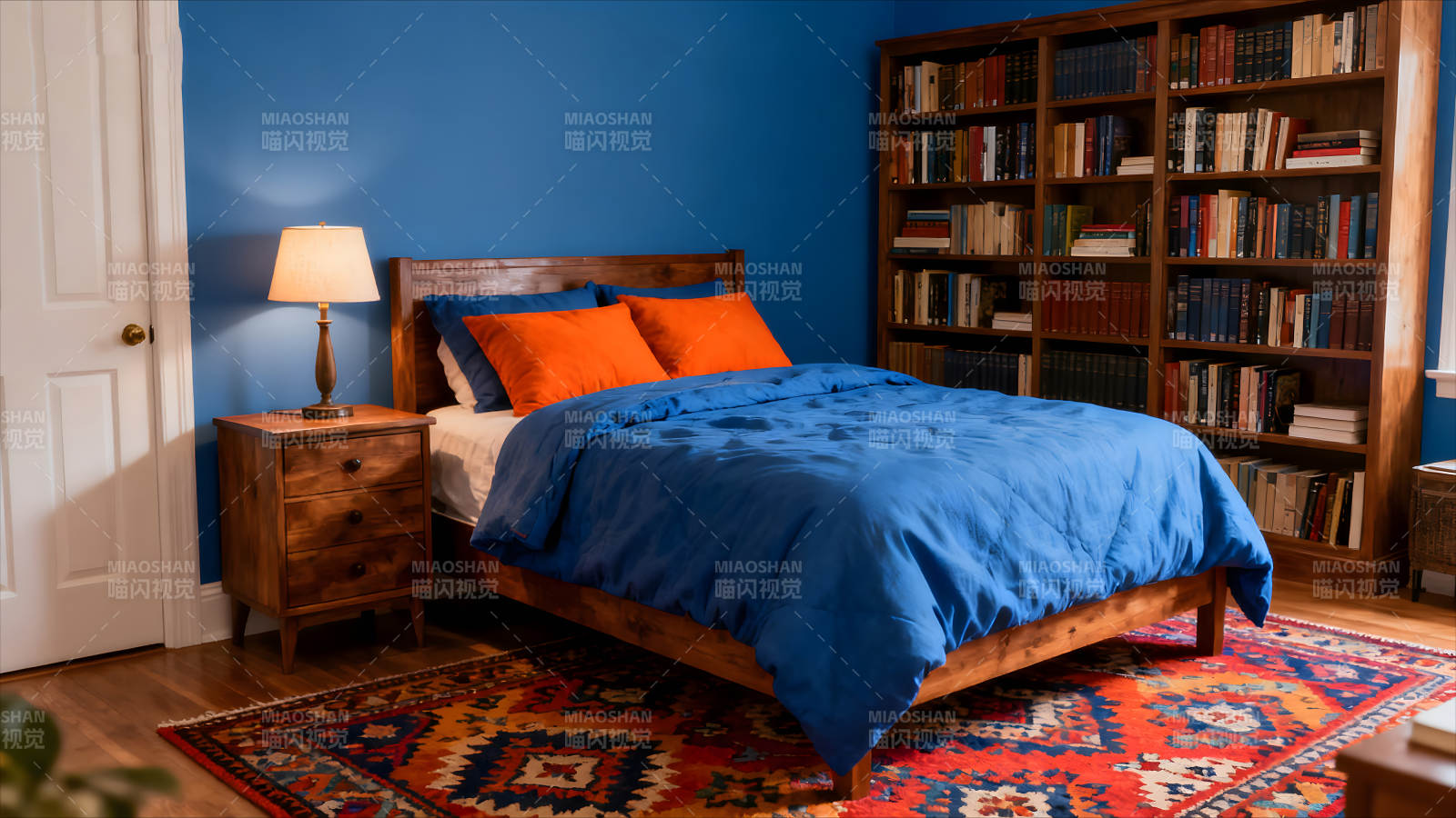 臥室布置充滿活力色彩搭配-圖片