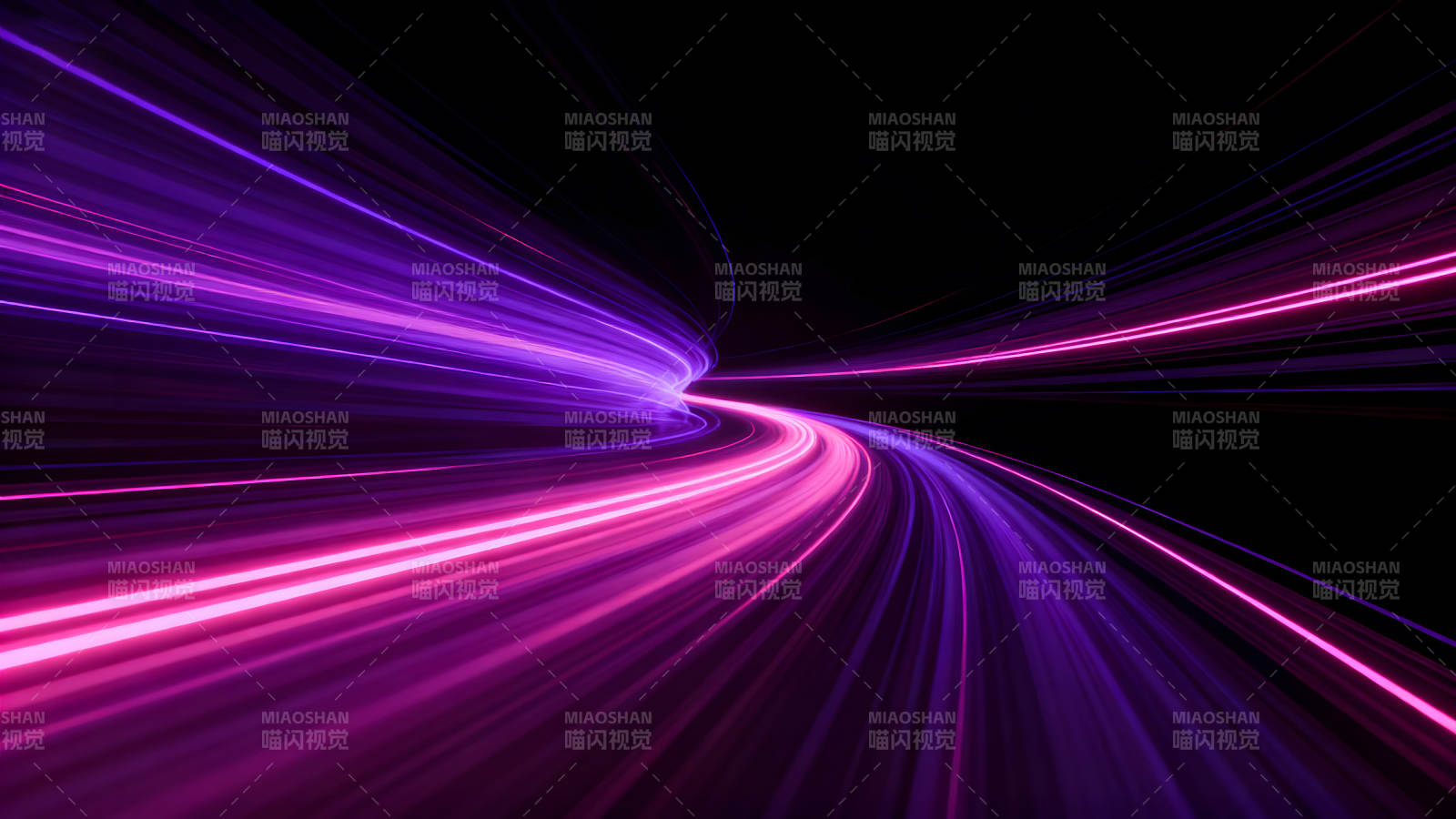 紫红光线隧道抽象背景-图片