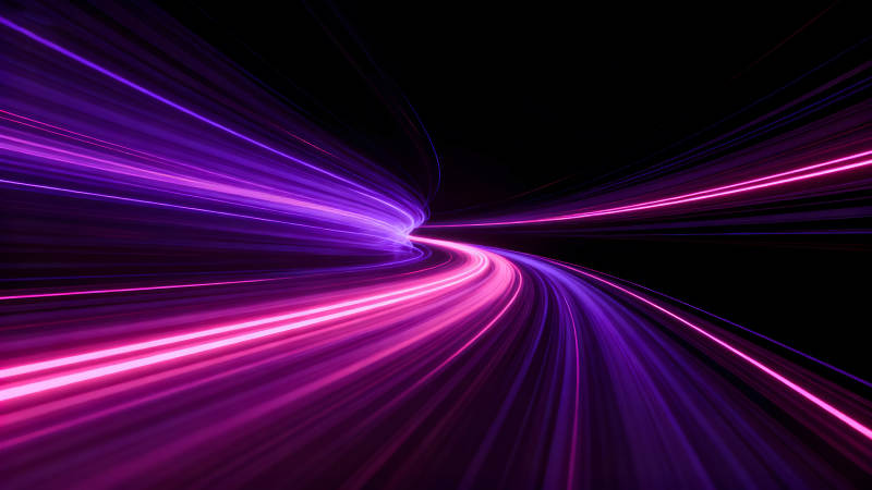 紫紅光線隧道抽象背景-圖片