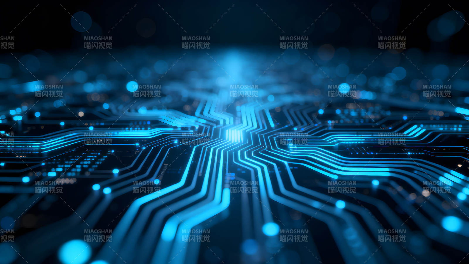 電路板藍光科技感-圖片