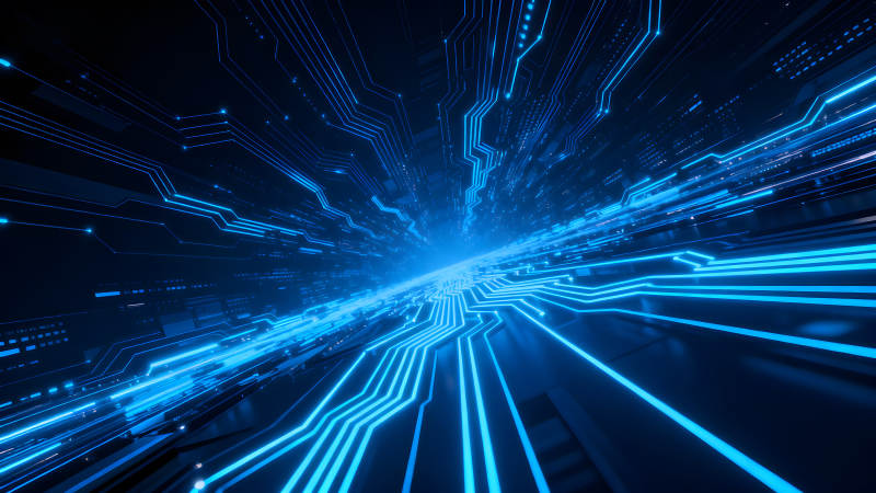 電路藍光科技感未來-圖片