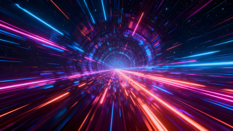 科幻隧道光線特效-圖片
