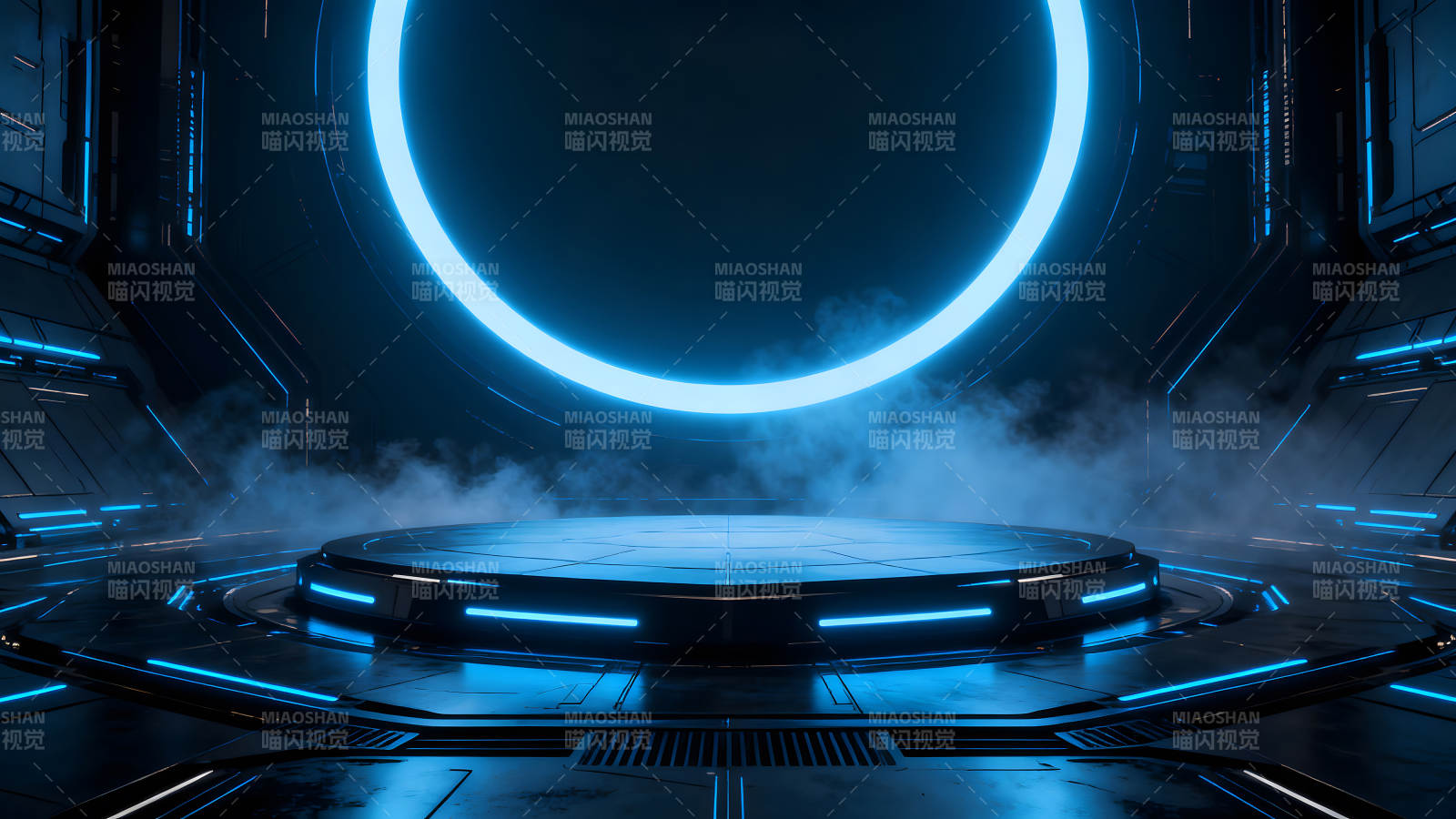 未來科技感舞臺背景燈光炫酷-圖片