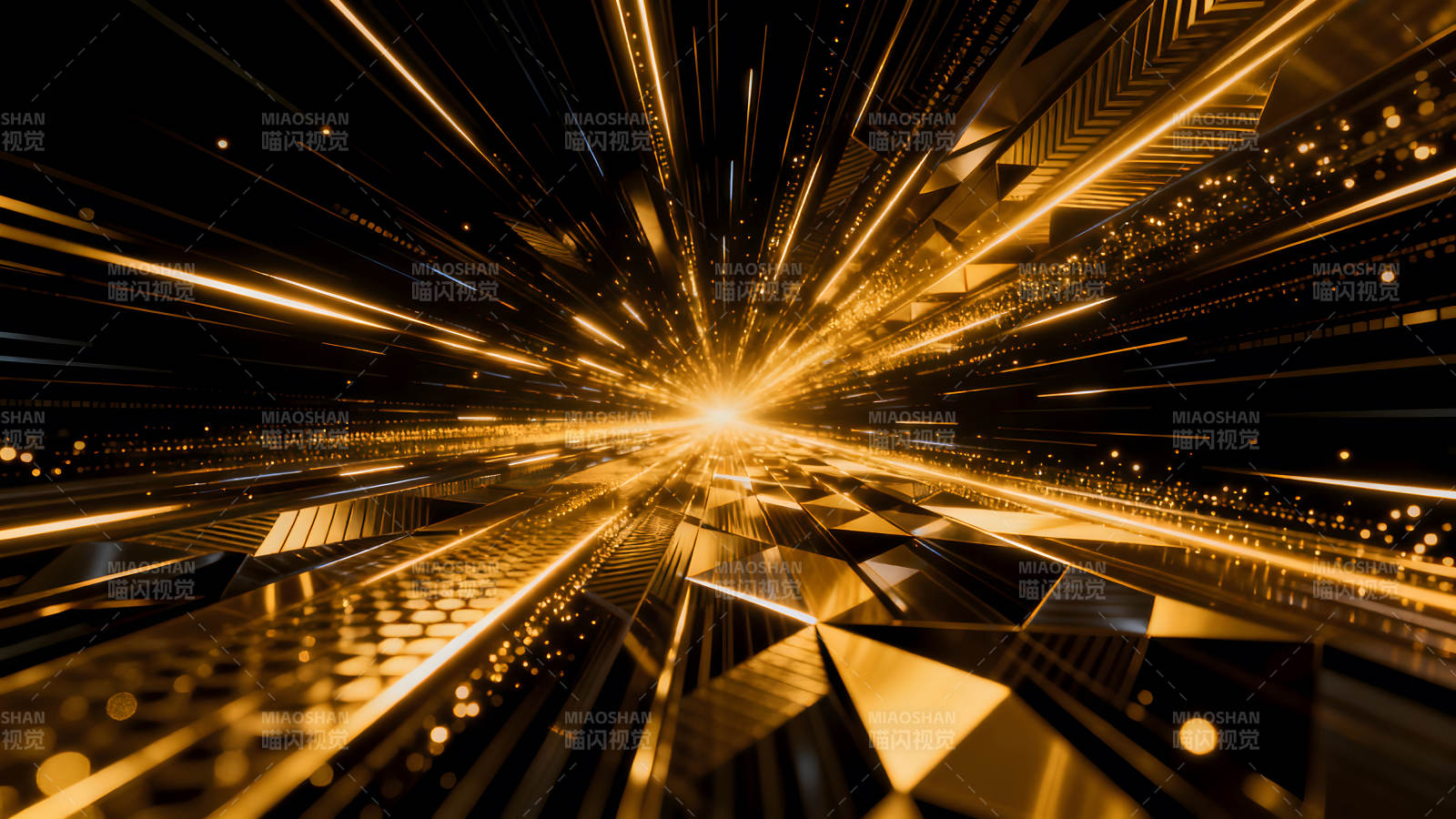 金色光芒科技感抽象-图片