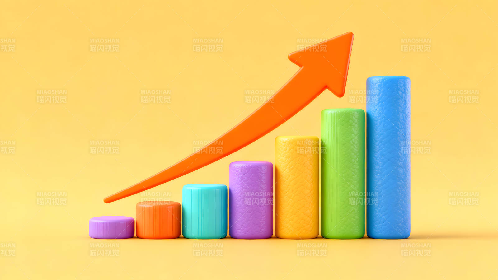 增長趨勢圖表展現(xiàn)經(jīng)濟發(fā)展-圖片