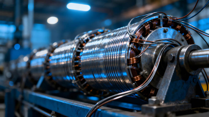 工業生產的電機特寫鏡頭-圖片