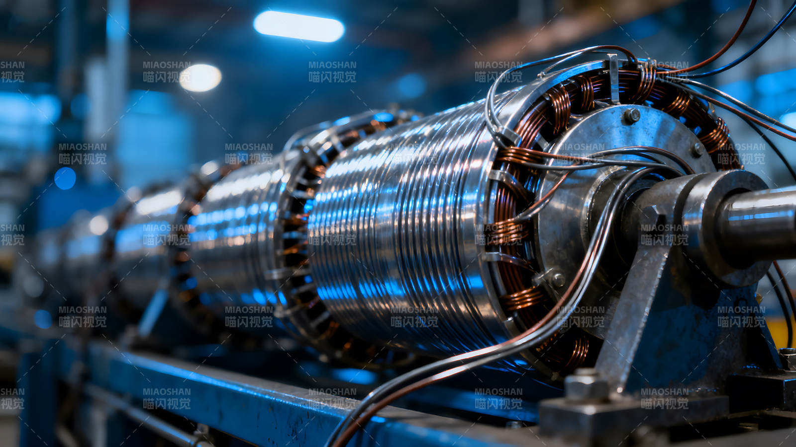 工業生產的電機特寫鏡頭-圖片