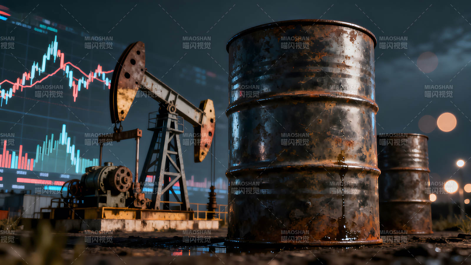 原油價(jià)格波動(dòng)與油桶-圖片