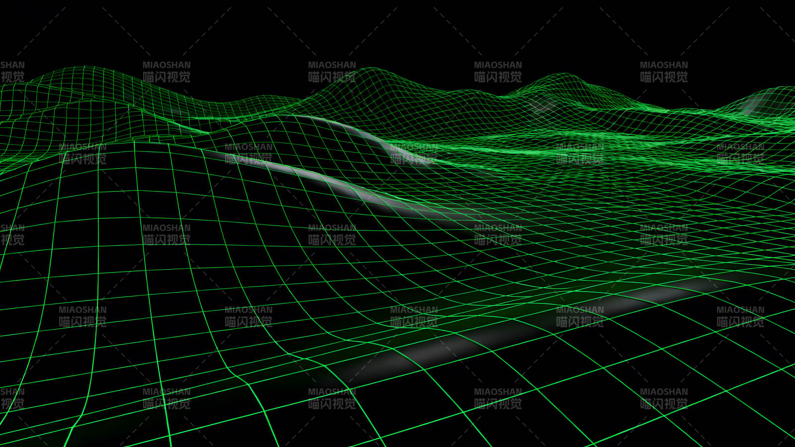 绿色网格地形抽象图案-图片