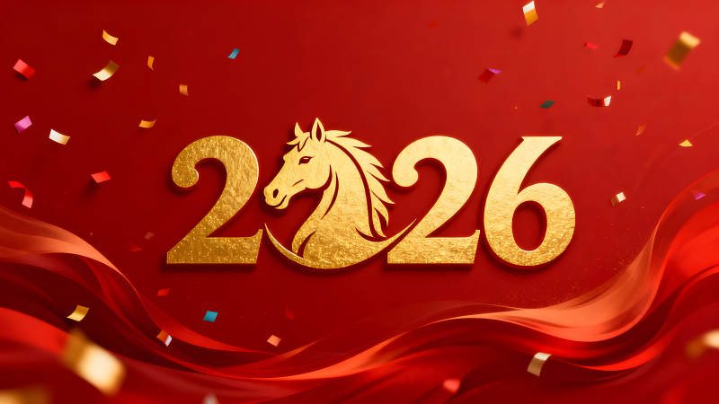 2026年新年賀卡金馬祥瑞-圖片