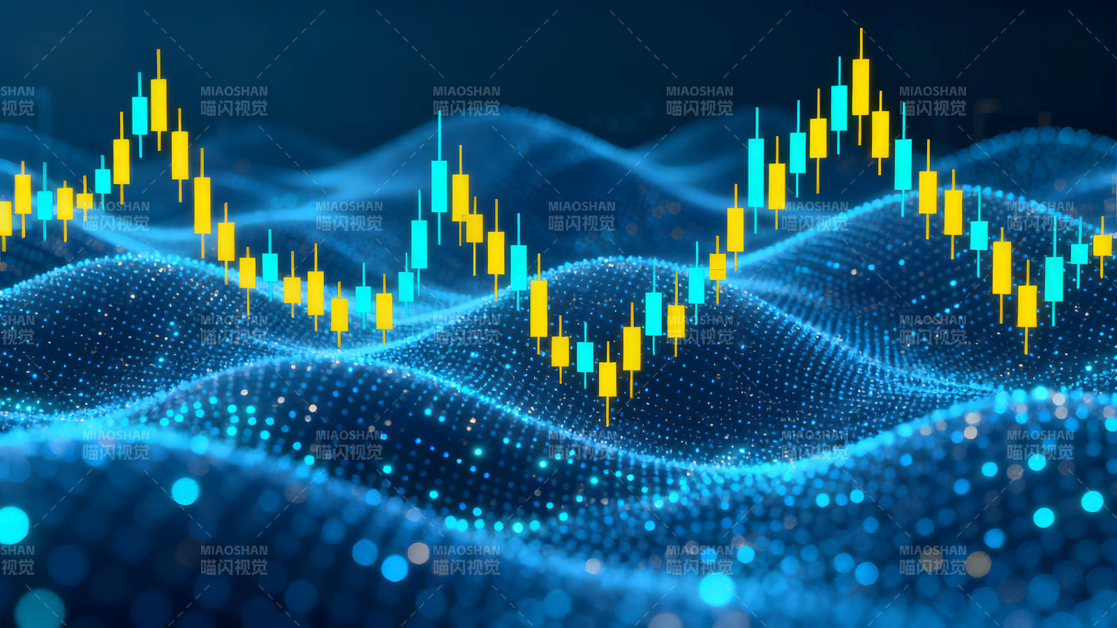 股市行情圖表展示科技感-圖片