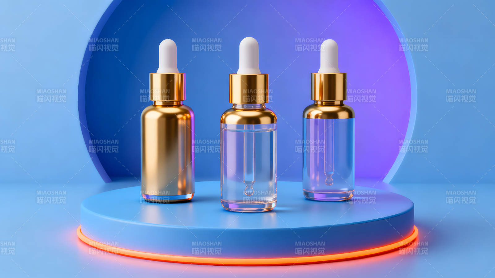 护肤精华液瓶子展示-图片