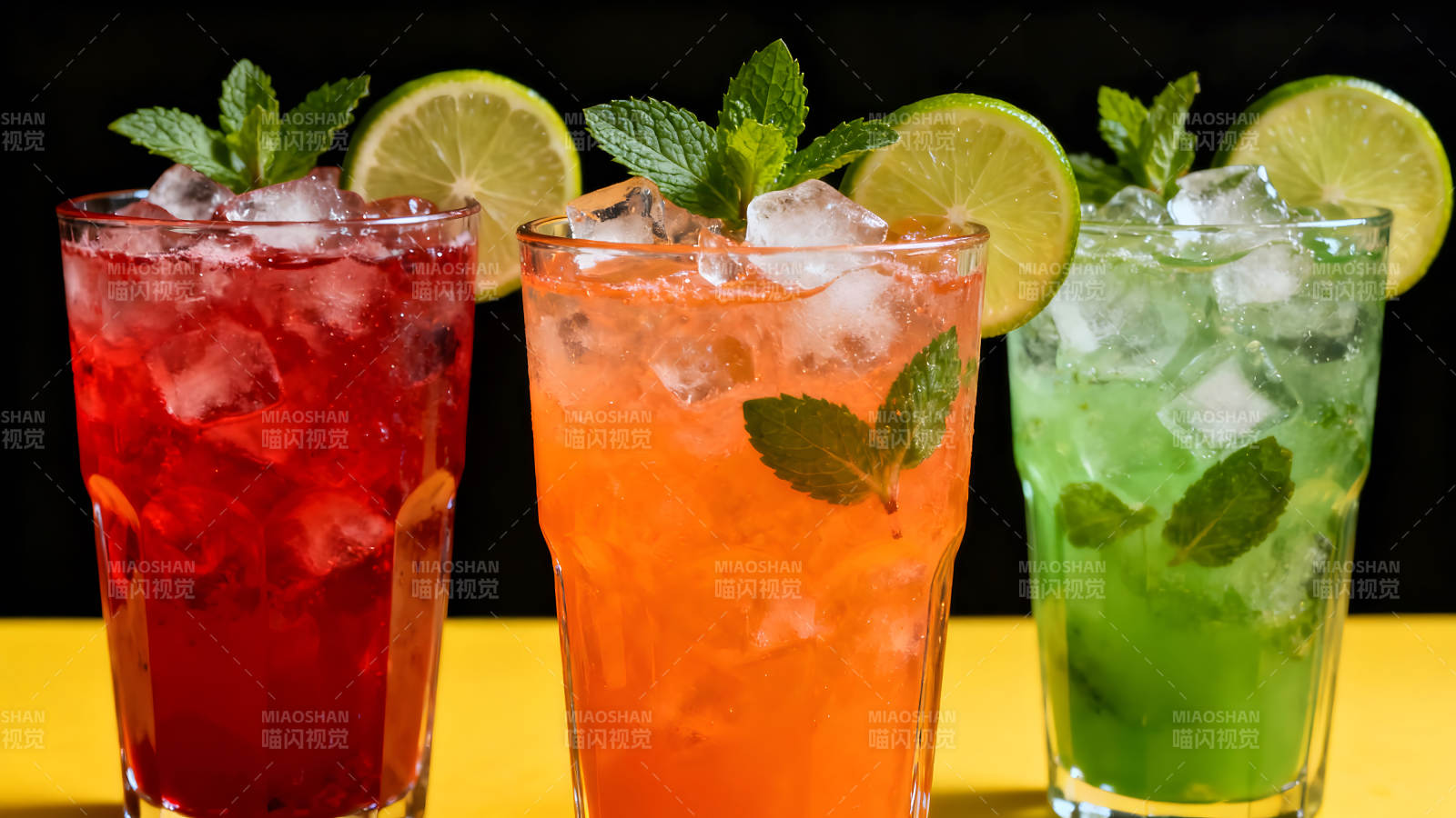 彩色飲品清爽夏日-圖片