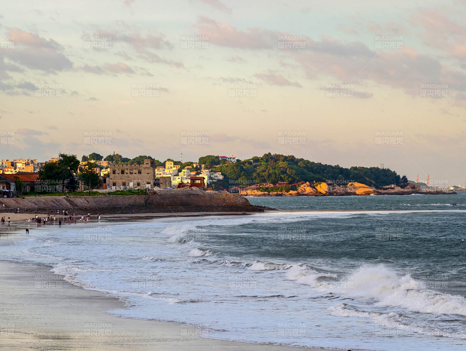 海濱日落美景圖片