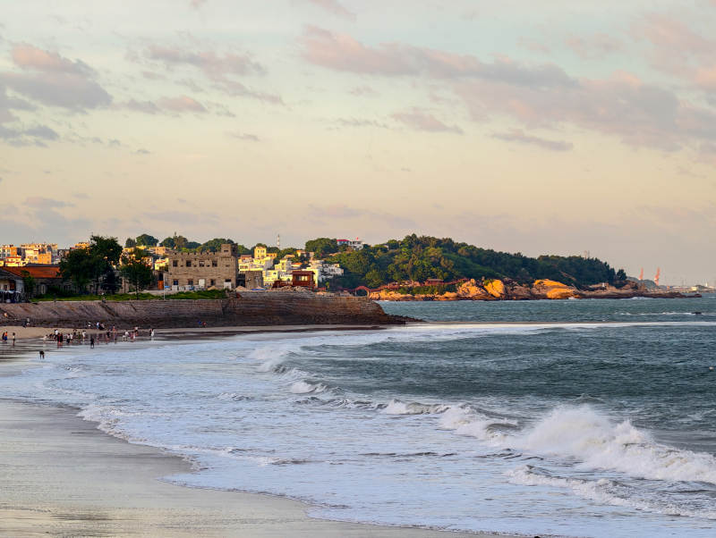 海濱日落美景-攝影圖