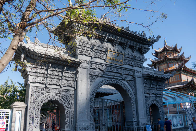 古建筑牌坊入口-攝影圖