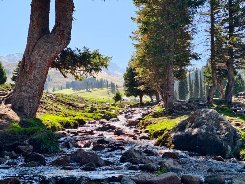 山澗溪流美景-攝影圖