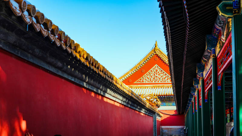 故宫红墙金瓦-摄影图