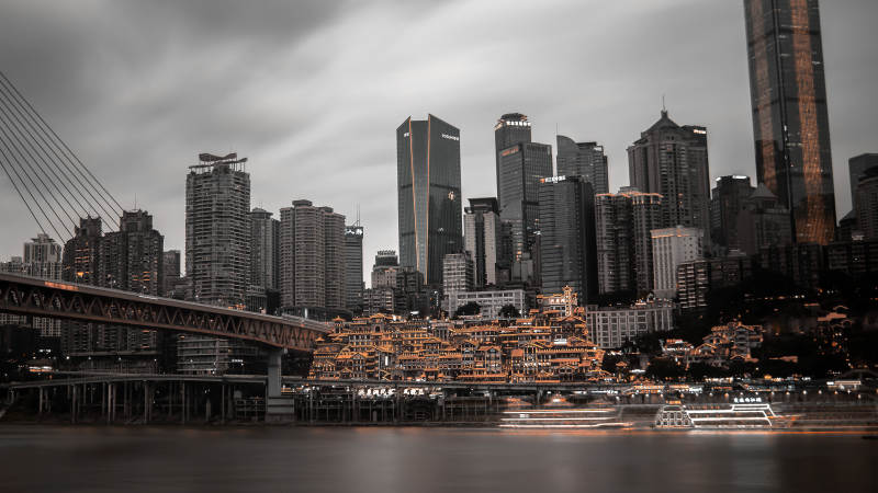 城市夜景 灯火辉煌图片