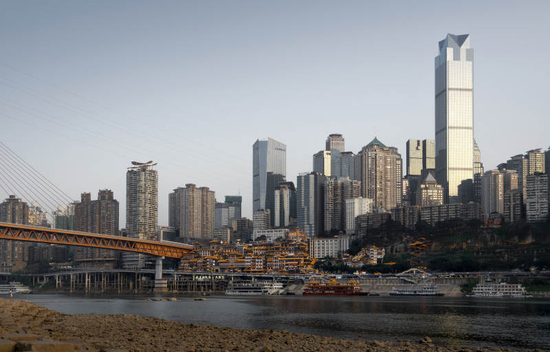 山城江景天际线图片