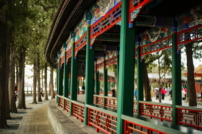 古色古香长廊-摄影图