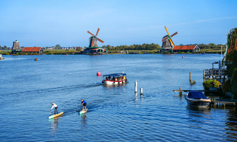 风车水乡风光图片