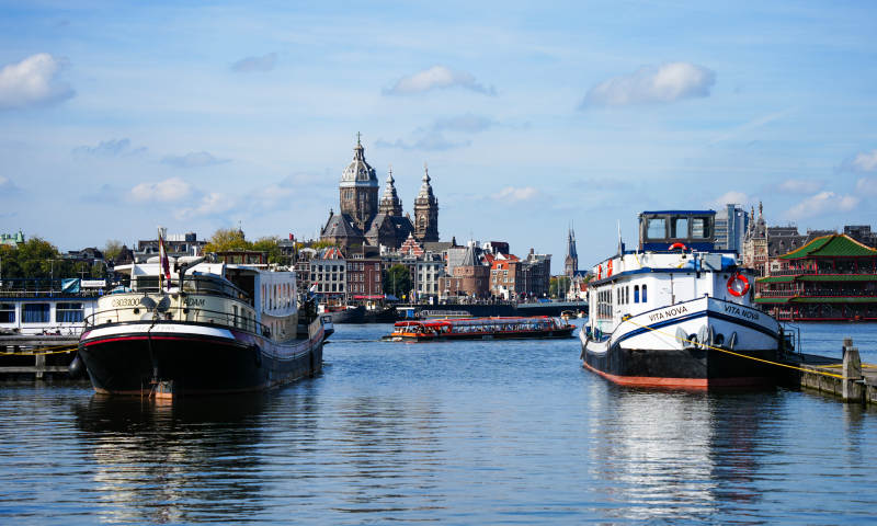 阿姆斯特丹运河风光图片