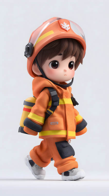 可爱卡通消防员形象图片