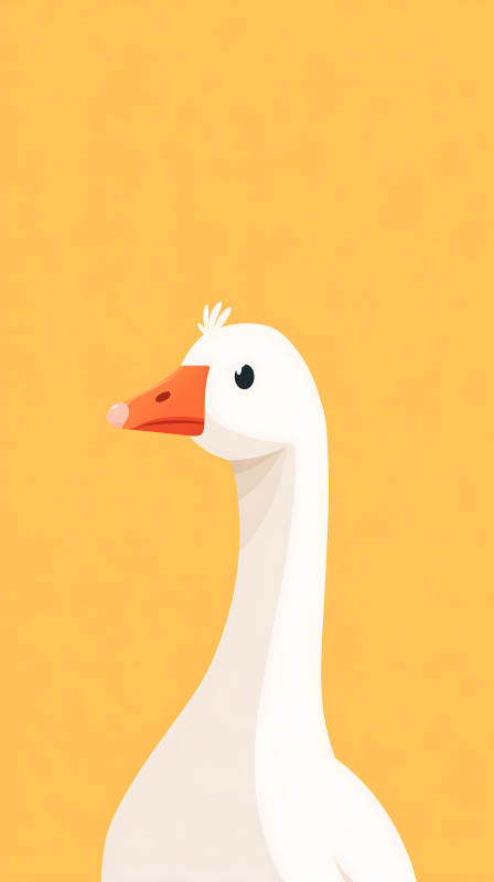 卡通鹅的特写画面鹅头侧望图片