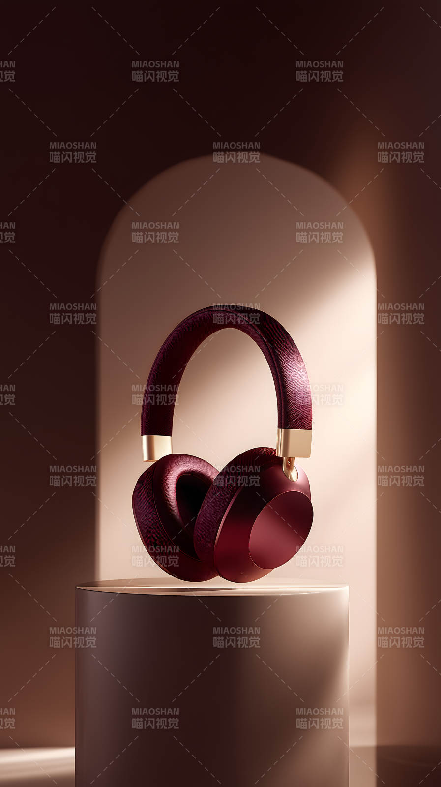 时尚耳机优雅摆放艺术氛围图片