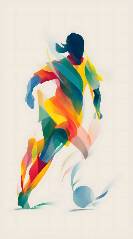 抽象足球运动员踢球瞬间图片