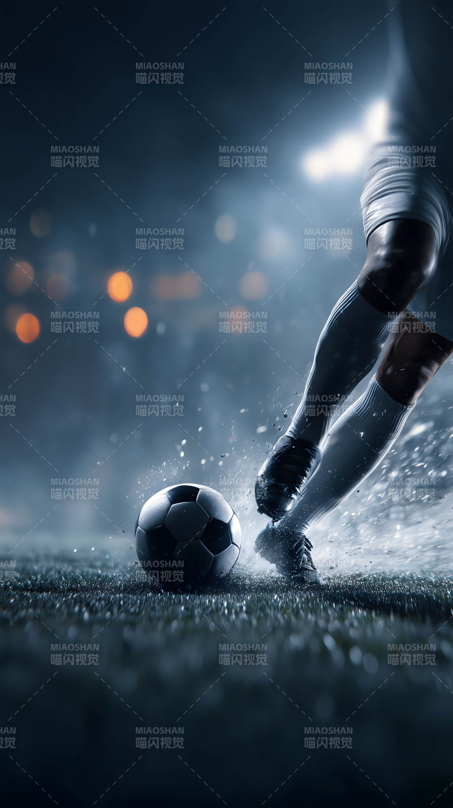 足球运动员踢球瞬间图片