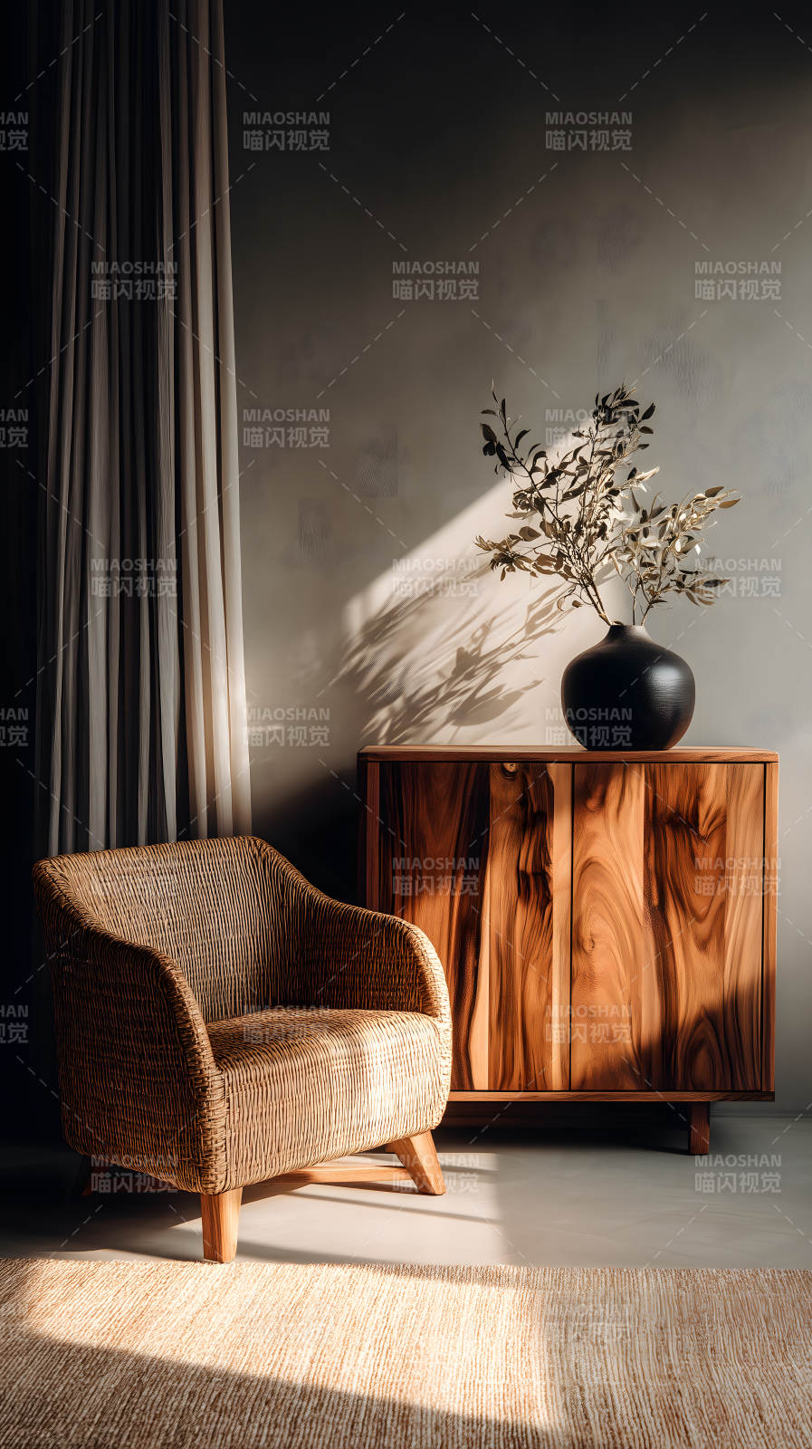 温馨室内家具陈设光影图片