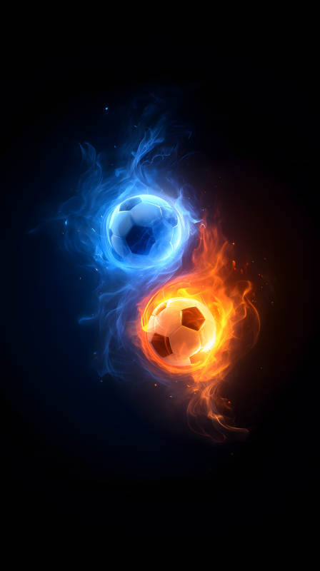 火焰冰球碰撞黑暗宇宙图片