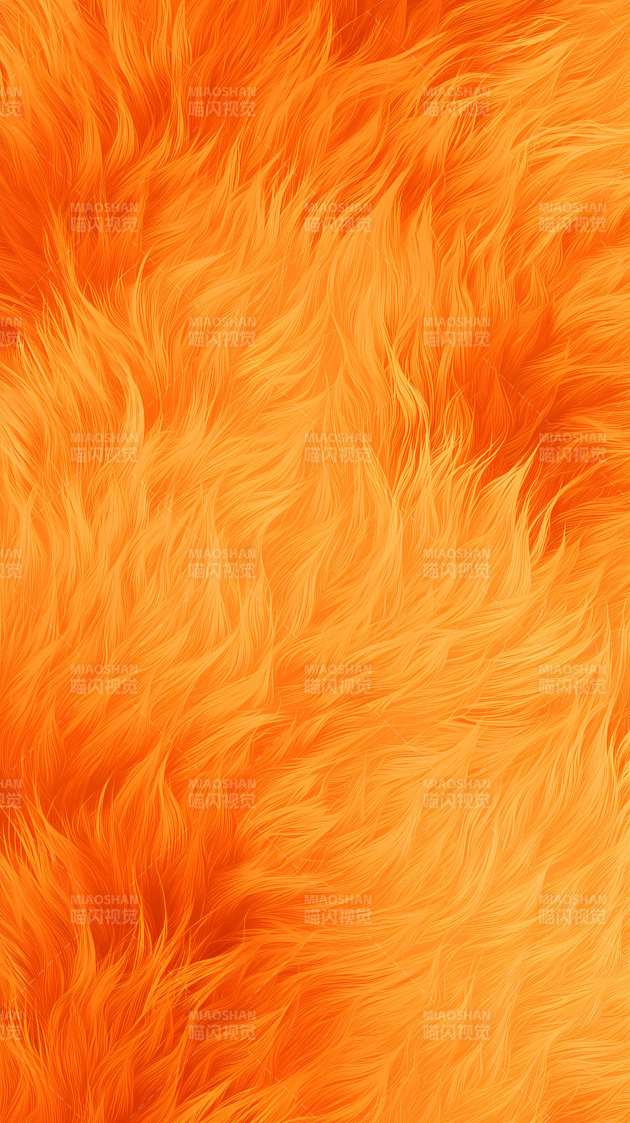 橙色毛发质感抽象背景图片