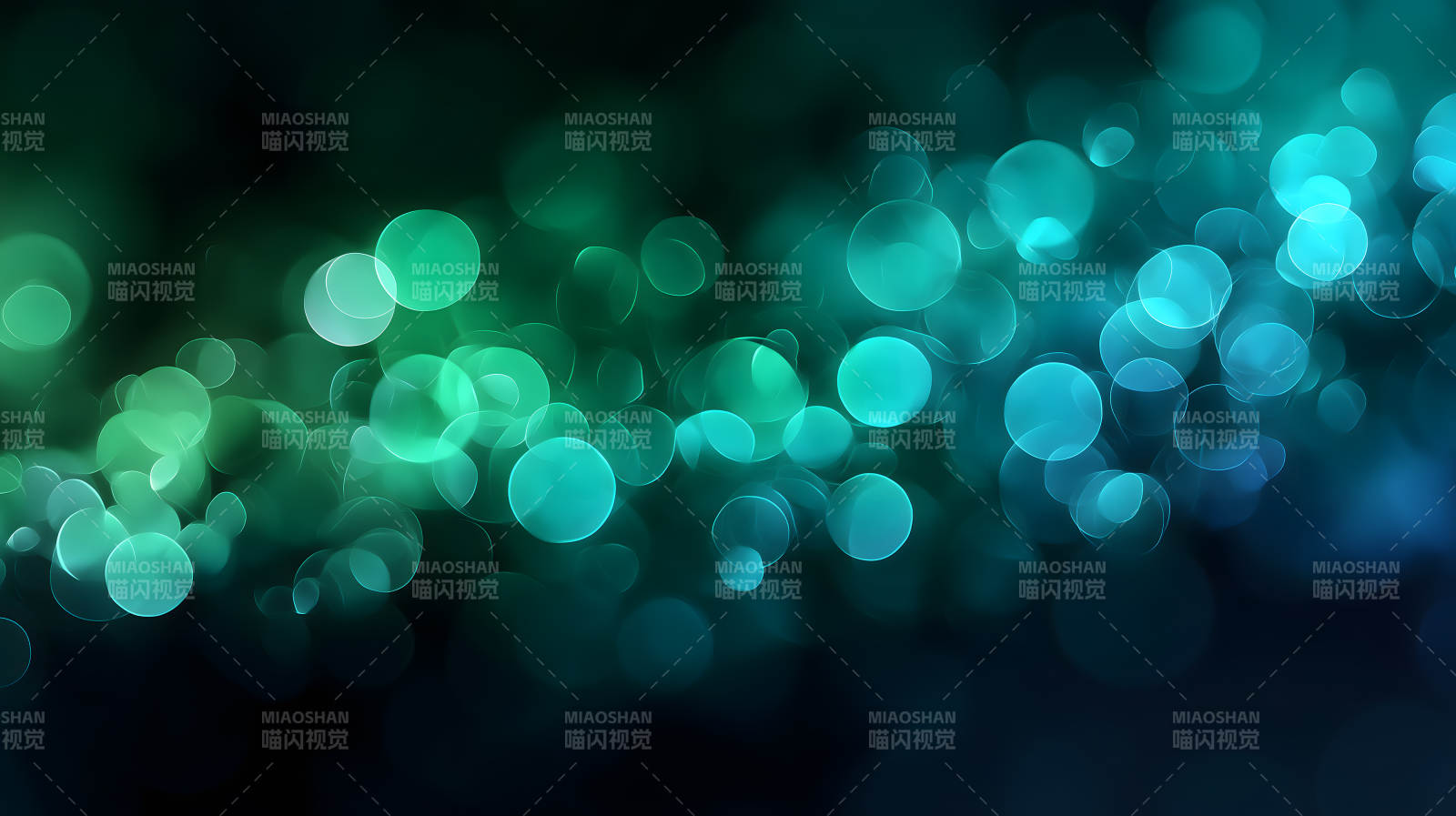 绿色蓝色光斑闪耀抽象背景图片