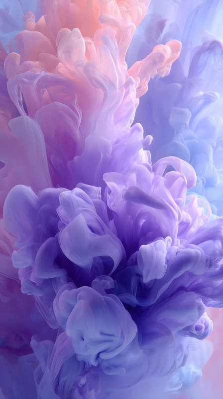 柔美色彩的梦幻水墨色彩交织图片