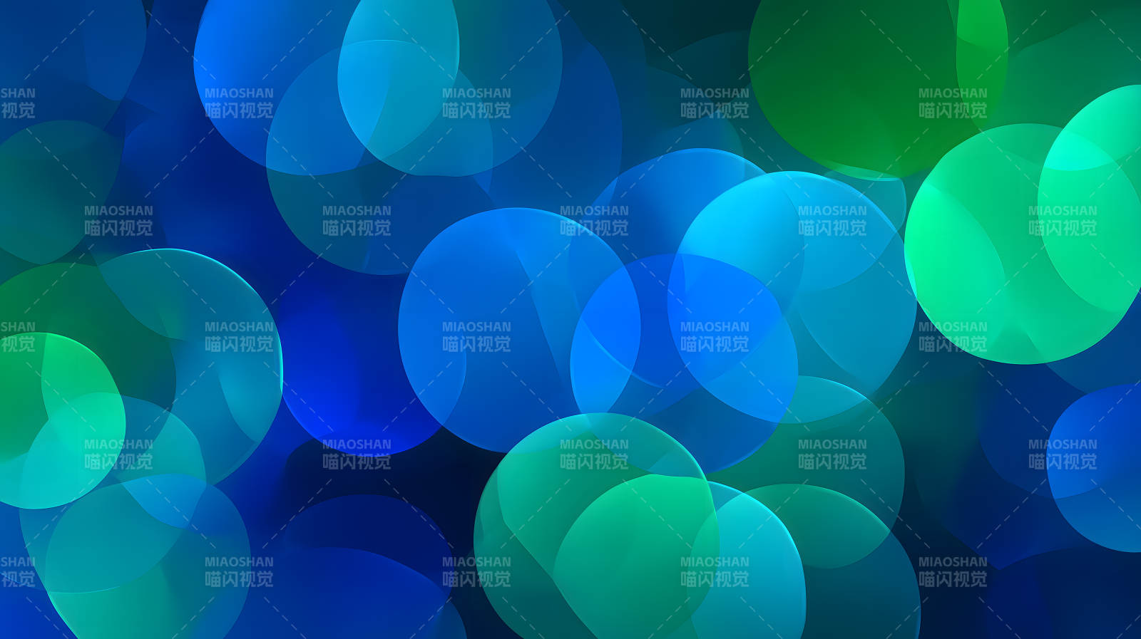 蓝色绿色光斑叠加抽象背景图片