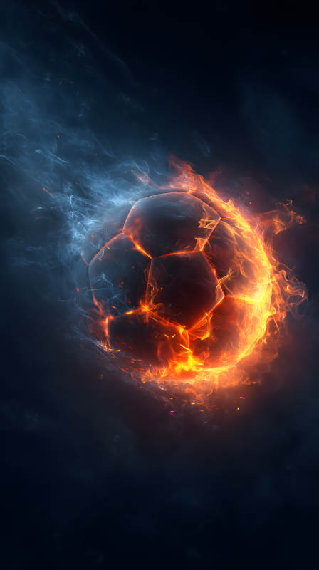 燃烧足球炫酷特效艺术图片