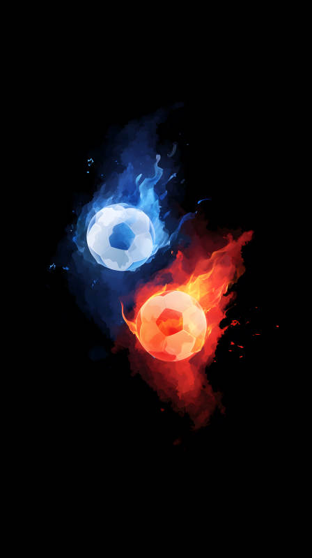 火焰足球冰霜足球黑夜对决图片