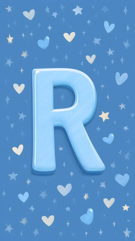 可爱卡通字母R背景图图片