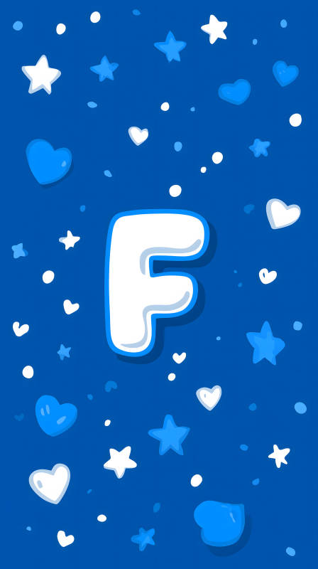 字母F的可爱背景图片