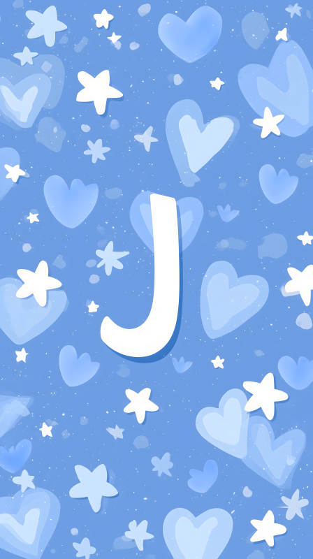 蓝色背景上的字母J图片