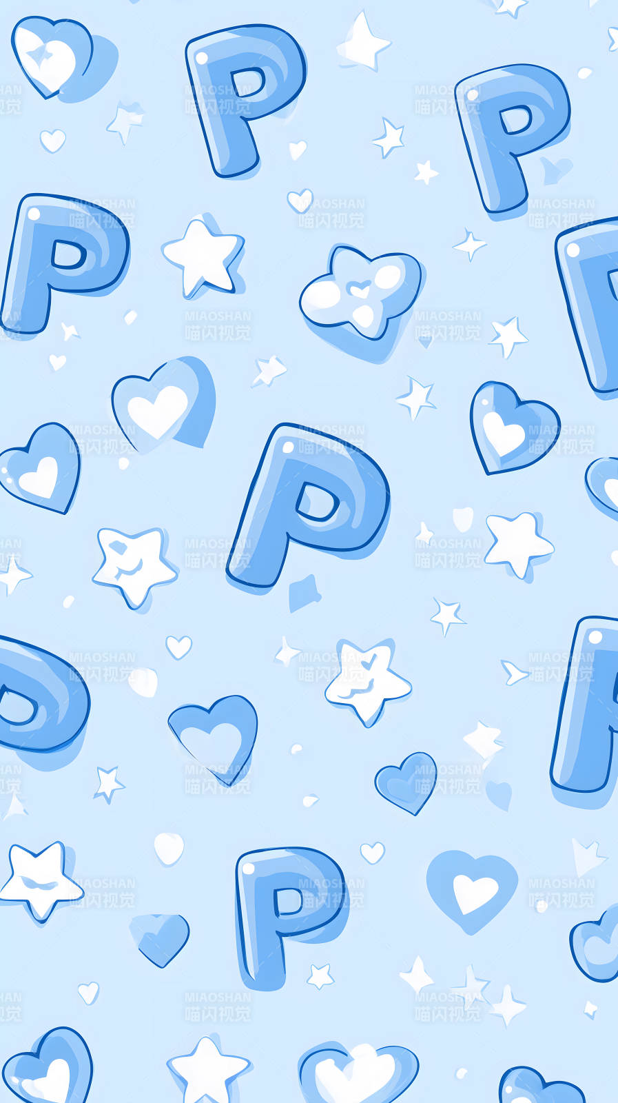 可爱的蓝色婴儿图案图片