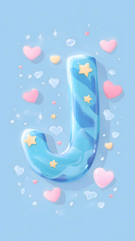 可爱卡通字母J装饰图片