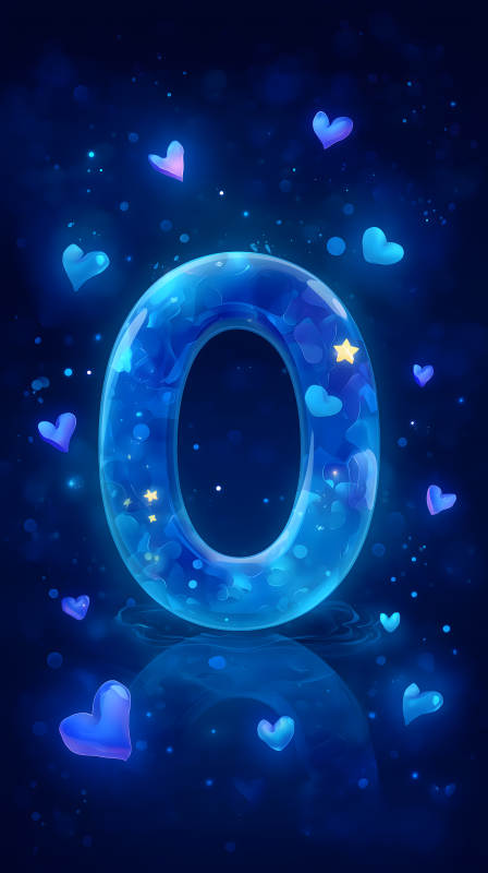 深蓝梦幻之字母O图片