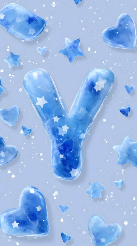 冰晶字母Y与梦幻元素图片